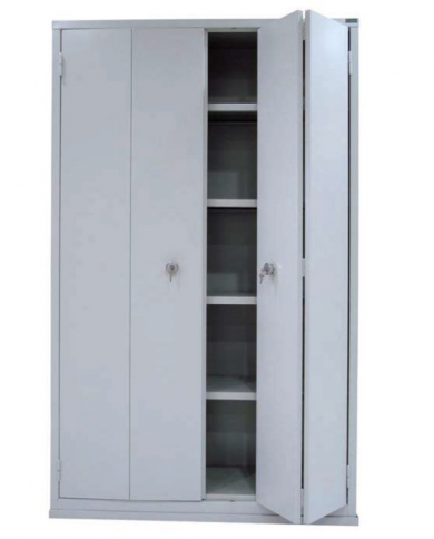 Armoire haute métallique portes pliantes 198*120*45 CM - Coloris au choix