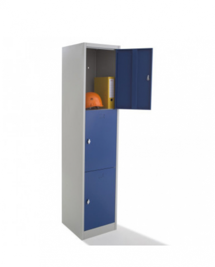Vestiaire à 3 portes 198*30*45CM fermeture avec cadenas
