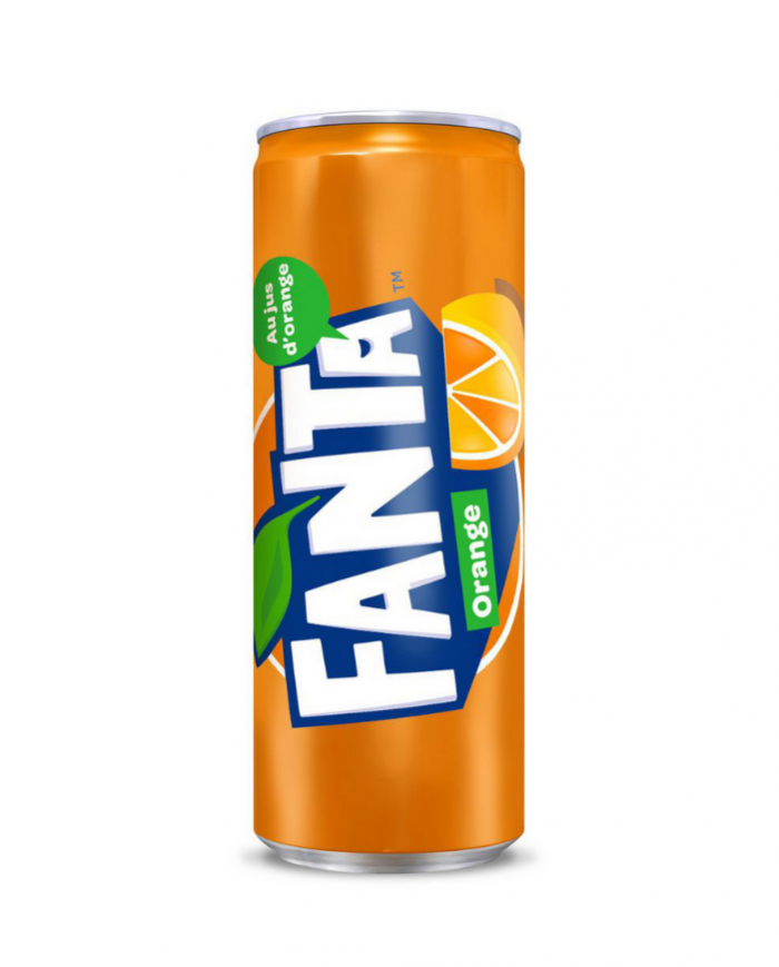 Fanta orange canette slim 25cl - Paquet de 12