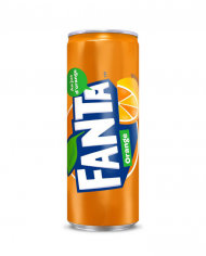 Fanta orange canette slim 25cl - Paquet de 12