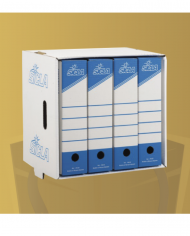 Lot de 25 conteneurs d'archives avec couvercle en carton SICLA
