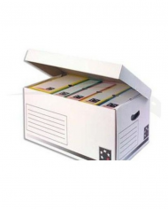 Lot de 25 conteneurs d'archives avec couvercle en carton SICLA