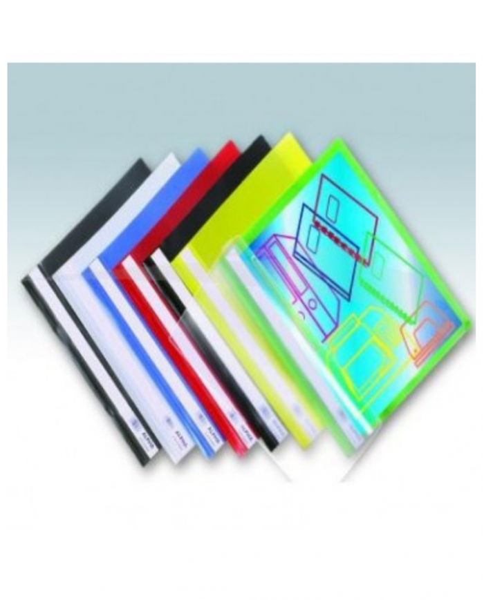 Lot de 12 chemises de présentation à lamelles transparent ATLAS format A4 ( COL AU CHOIX)