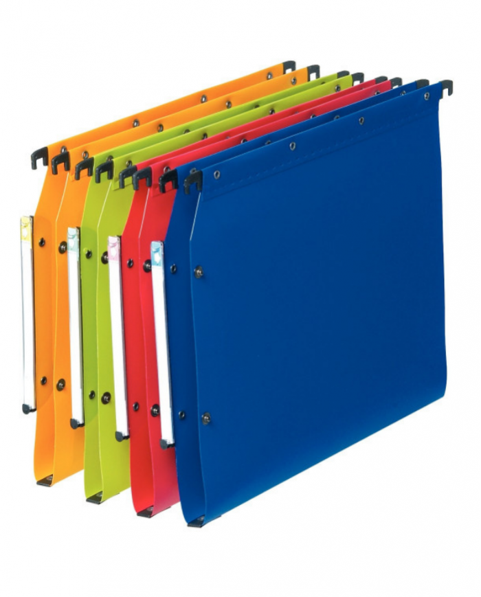 Lot de 25 dossiers suspendus en poly 5/10E 330 mm pour armoire coloris au choix