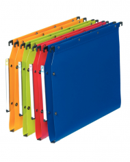 Lot de 25 dossiers suspendus en poly 5/10E 380 mm pour tiroir coloris au choix