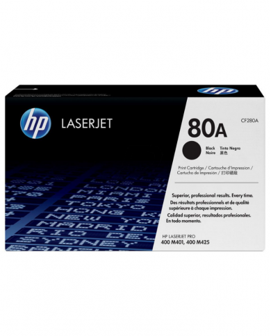 Toner Laserjet PRO HP 80A CF280A Noir