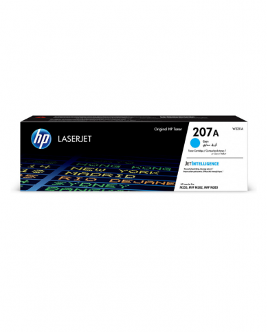 Toner HP LaserJet d'origine HP 207A Cyan (W2211A)