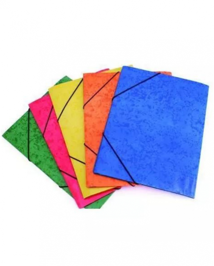 LOT DE 12 chemises à rabat EXPRESS en carte lustrée coloris assorties