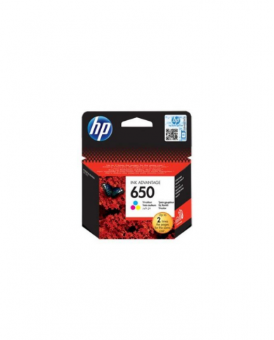 Cartouche d'encre HP d'origine (CZ102AE) 650 trois couleurs
