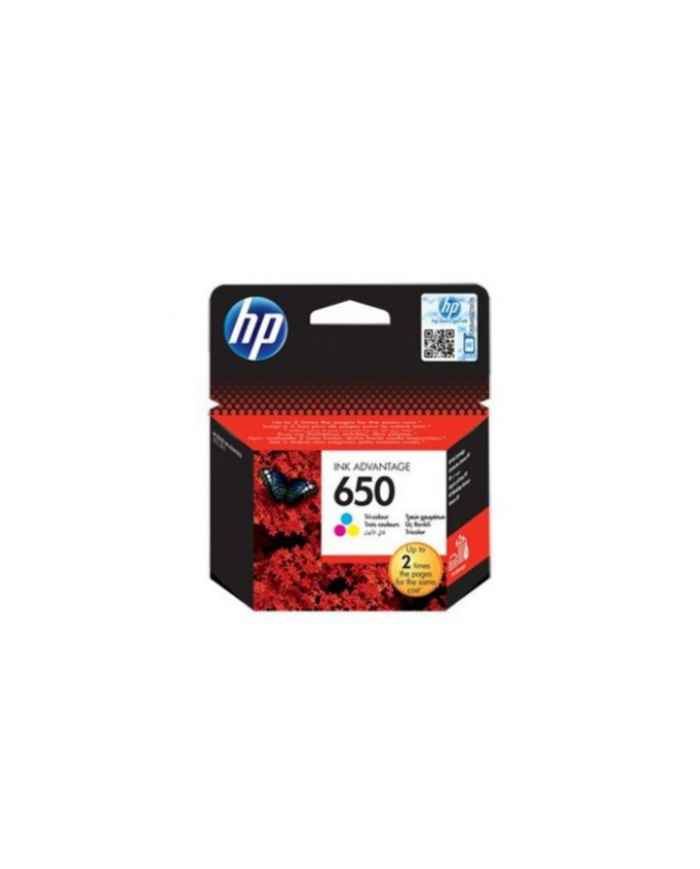 Cartouche d'encre HP d'origine (CZ102AE) 650 trois couleurs