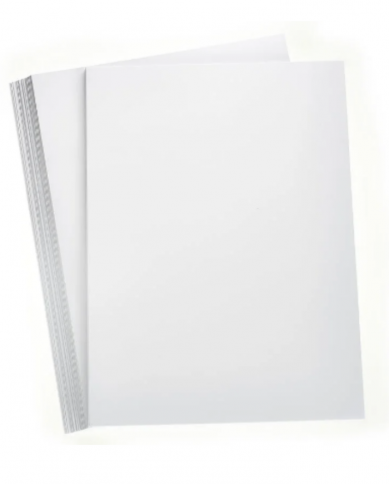 Paquet de 100 couvertures eurochrome Blanches Lisses A4