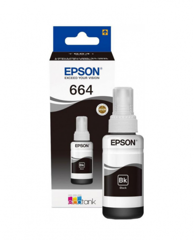 Bouteille d'encre Epson d'origine Epson 664 BK (T6641) Noir