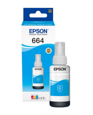 Bouteille d'encre Epson d'origine Epson 664 C (T6642) Cyan