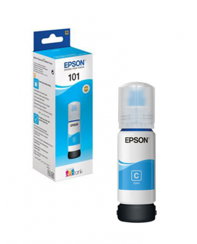 Bouteille d'encre Epson EcoTank d'origine 101 Cyan