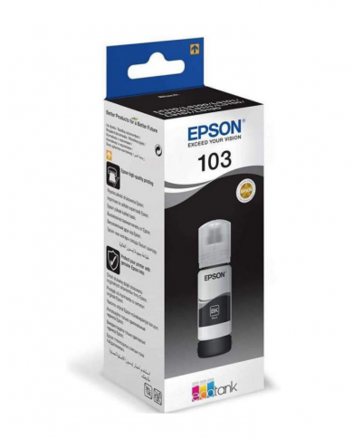 Bouteille d'encre Epson EcoTank d'origine 103 Noir