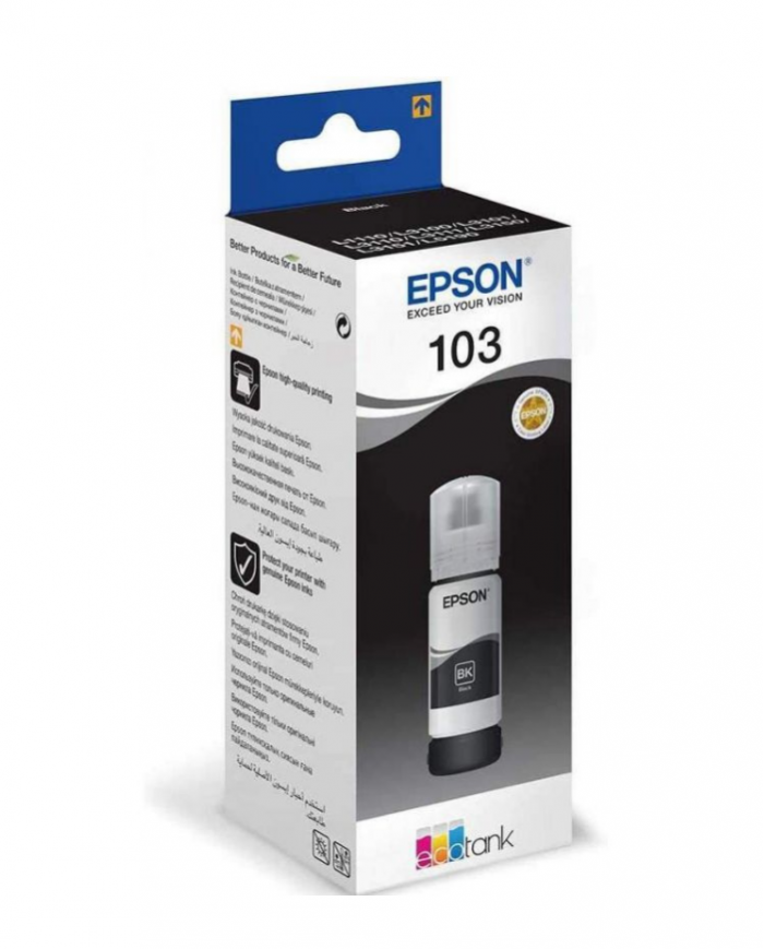 Bouteille d'encre Epson EcoTank d'origine 103 Noir