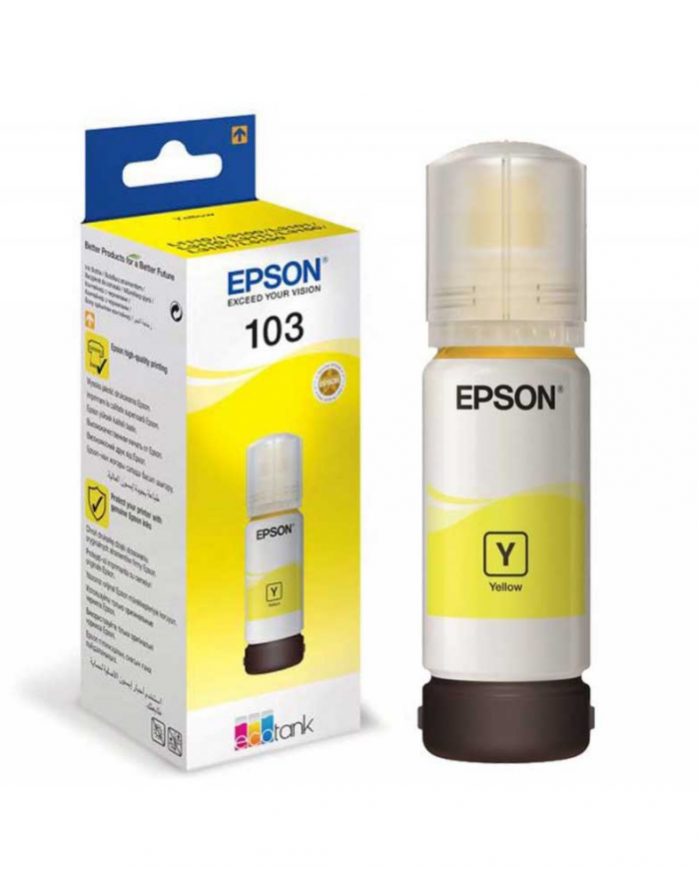 Bouteille d'encre Epson EcoTank d'origine 103 Jaune