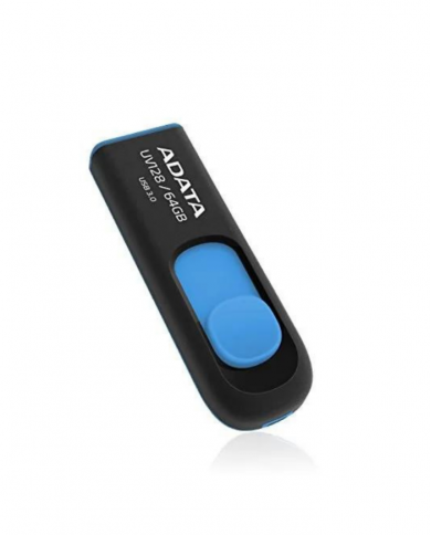 CLE USB Adata AUV128 High Speed 64GB USB 3.0 CAPLESS USB BLACK/BLUE