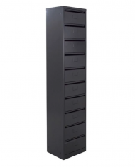 Armoire haute en bois 2000*900*450 4 étagères ajustable avec 2 portes battantes coloris au choix