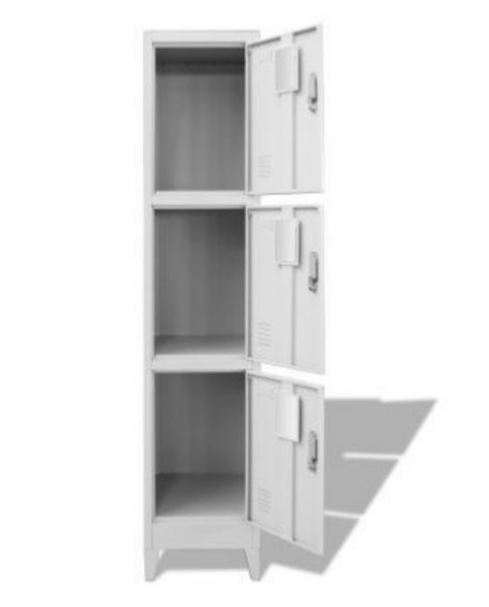 Vestiaire à 3 portes 198*30*45CM fermeture standard