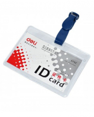lot de 50 portes badges DELI avec pinces brelettes 90X54 mm