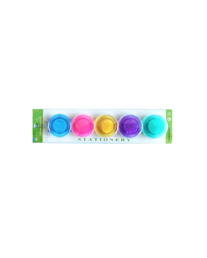 Blister de 5 aimants multicouleurs