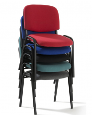 Chaise Visiteur ISO en Tissu avec écritoire