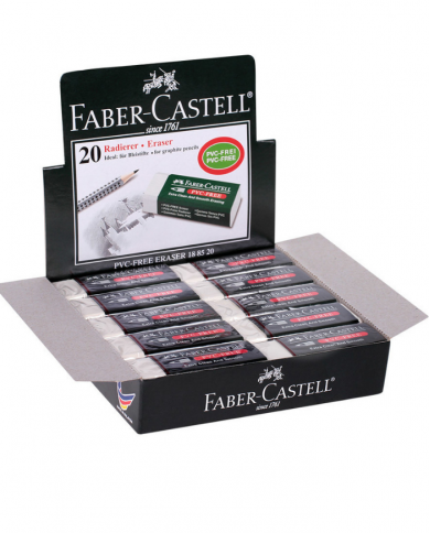 Boite de 20 Gommes Faber castell Blanches