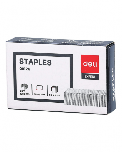 Lot de 20 boites de 1000 agrafes DELI 26/6