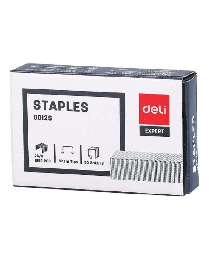 Lot de 20 boites de 1000 agrafes DELI 26/6