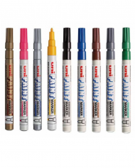 POCHETTE DE 12 MARQUEURS PERMANENT PENTEL N860 POINTE BISEAUTEE COLORIS AU CHOIX