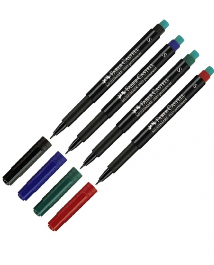 Boite de 10 feutres MULTIMARK PERMANENT S NOIR LINE FABER-CASTELL COLORIS AU CHOIX