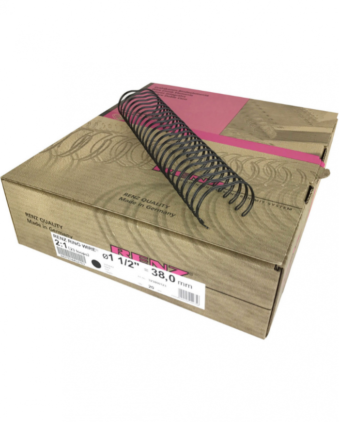 Boite de 20 baguettes spirales métalliques RENZ 38 MM 2:1 Coloris au choix