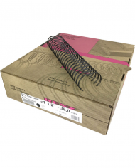 Boite de 50 baguettes spirales métalliques RENZ 22 MM 2:1 Noir