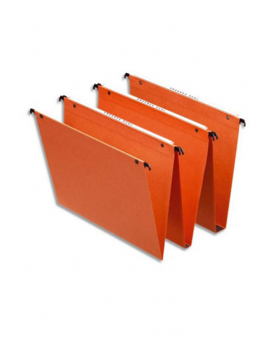 Lot de 25 Dossiers Suspendu Tiroir 380 Kraft Orange en V SICLA