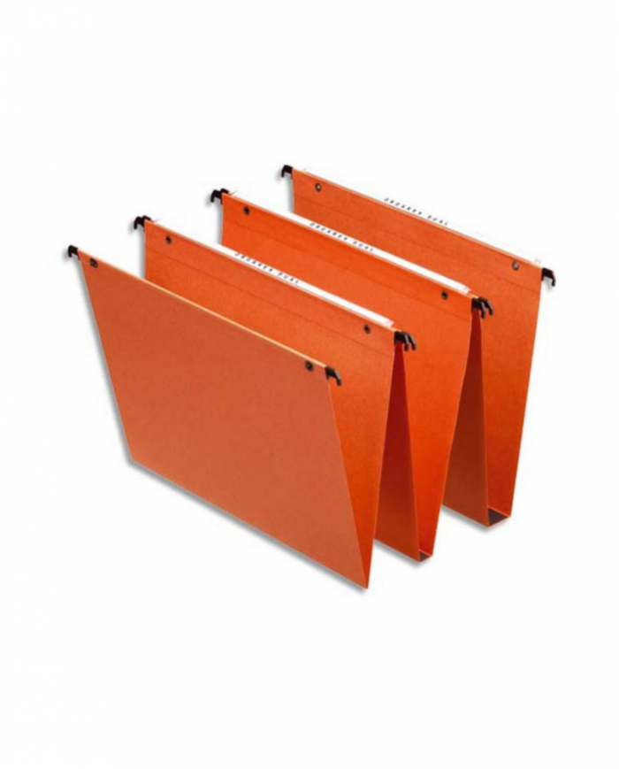 Lot de 25 Dossiers Suspendu Tiroir 330 Kraft Orange en V SICLA