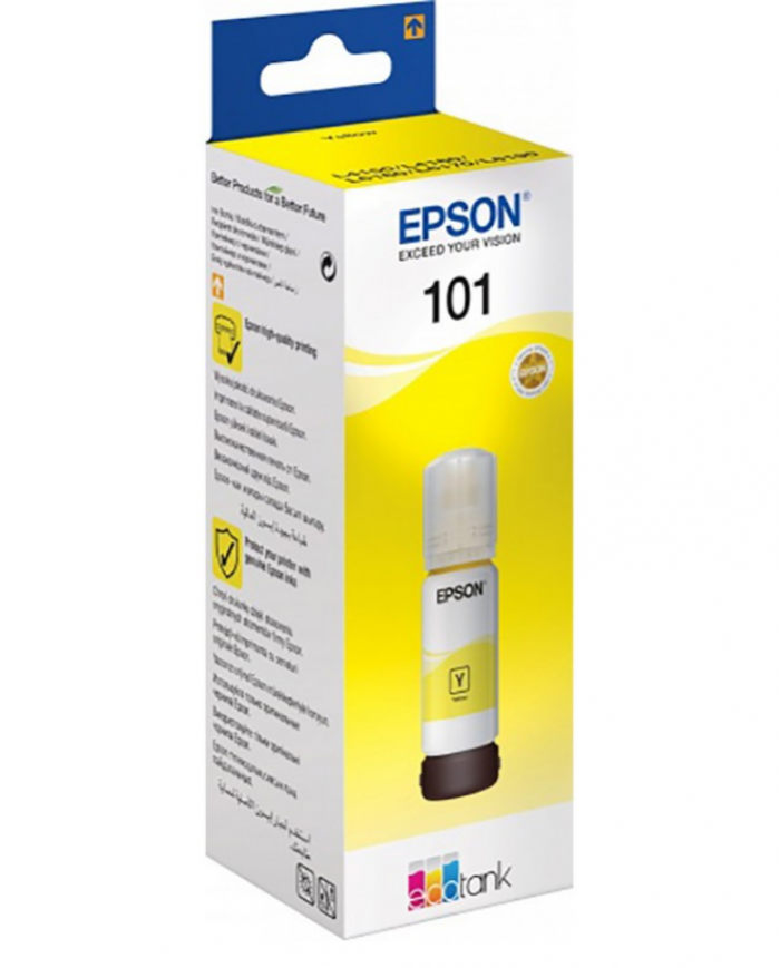 Bouteille d'encre Epson ecotank d'origine 101 jaune