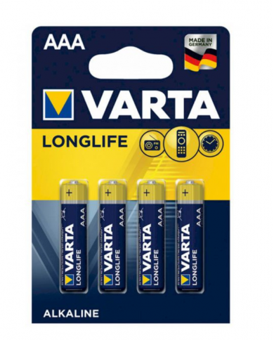 Piles Alcalines Longue Durée VARTA AAA Pack de 4