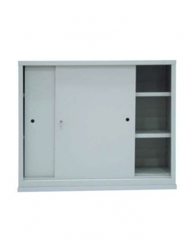 Armoire basse métallique portes coulissantes 100*120*45 cm - Coloris au choix