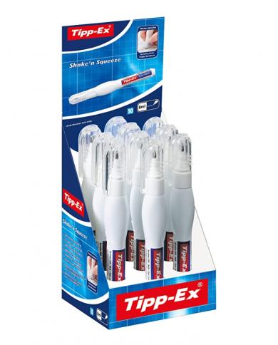 Boite de 10 Stylos Correcteurs pointe fine Tipp-ex 8 ml