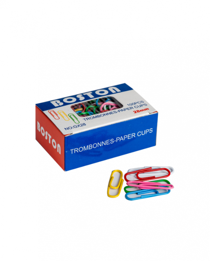 LOT DE 10 TROMBONES BOSTON PLASTIES 28MM