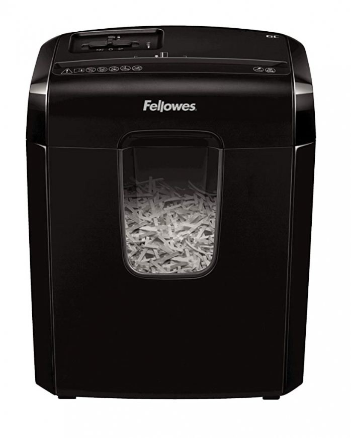 Destructeur de documents FELLOWES 6C coupe croisée 6 feuilles