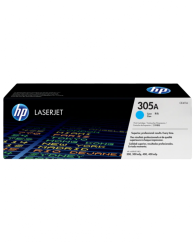 Toner HP LaserJet d'origine HP 305A Cyan CE411A