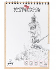 Sketchbook à spirales A5 INNER MIND 50 feuilles Couverture 300G