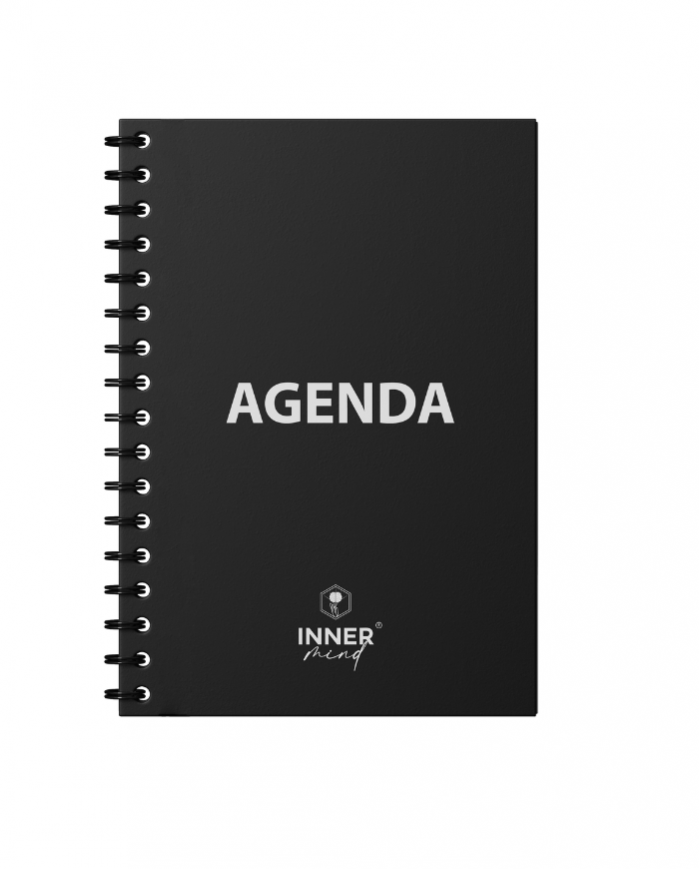 Agenda A5 Inner Mind 200 Pages, couverture rigide rembordée avec spirale métallique
