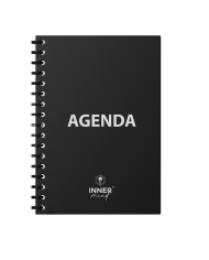 Agenda A5 Inner Mind 200 Pages, couverture rigide rembordée avec spirale métallique