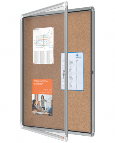 Vitrine d'affichage en liège Nobo Premium Plus 9xA4