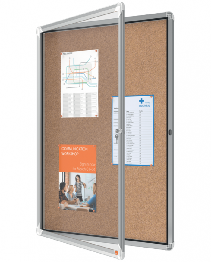 Vitrine d'affichage en liège Nobo Premium Plus 9xA4