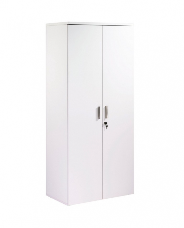Armoire haute en bois 2000*900*450 4 étagères ajustable avec 2 portes battantes coloris au choix
