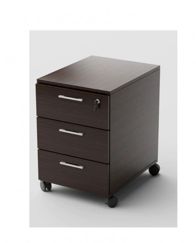Caisson mobile 3 tiroirs en bois coloris au choix